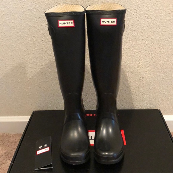 Hunter Rain Boots Black Tall Original - Picture 1 of 6